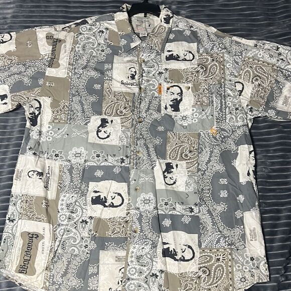 🔥🔥 SNOOP DOGG CLOTHING COMPANY - AOP Short Sleeve Button Down Shirt  2XL - *RE - Picture 8 of 16